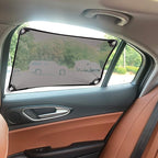 Stretchable Custom Fit Car Window Shade - Sunshade Sun Protector for Cars, Trucks, SUV's- Easy Installation for Baby & Kids