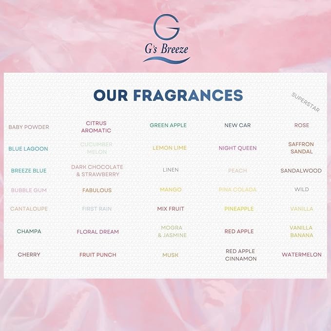 G's Breeze Bubble Gum Air Freshener - Fun, Playful, Candy Like Fragrance with Nostalgic Sweetness - Oil Burner Compatible - Revitalizing, Long-Lasting Cheerful Spray for Home, Office or Car