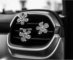 LARDROK 5 Pcs Car Vent Clip,Bling Flower Car Air Fresheners Vent Clips Cute Car Vent Decorations,Car Diffuser Rhinestone Car Interior Decoration Charm Car Vent Accessories