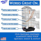Absolutely Clean Amazing Bird Cage Cleaner and Deodorizer - Just Spray/Wipe - Safely & Easily Removes Bird Messes Quickly and Easily - Made in The US - Fragrance Free - (128oz Pack of 4)