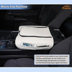 Center Console Armrest Cover Compatible with Toyota Tundra 2022+ Sequoia 2023+ Leather Middle Console Cushion Lid Pad Waterproof Anti-Scratch Armrest Seat Box Cover With Pocket Storage Bag Accessories