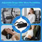 Lumbar Roll 2 Pack, Upgrated Soft & Firm Density with Non Slip Adjustable Straps, Low Back Lumbar Support for Office Chair & Car Seat Back Support Cushion, Lumbar Support for Car Seats, Desk Chair