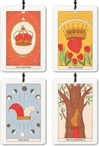 Vintage Boho Witchy Tarot Card Car Air Freshener 4 Pcs, THE EMPEROR EMPRESS FOOL HANGEDMAN Tarot Card Air Freshener Hanging for Cars Books Closet Drawer, Witchy Car Accessories for Women Men