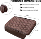 Car Armrest Cushion, Memory Foam Auto Arm Rest Box Protector with 2 Storage Bags, Waterproof Leather Center Console Cover Universal for Most Vehicles, Car Accessories (Coffee)