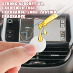 100Pcs Car Air Freshener Refill Felt Pad Aromatherapy Essential Oil Diffuser Necklace Refill Pads 5mm Aromatherapy Felt Pads Round Unscented Air Filter Scent Pad Replacement for Perfumes Car Diffuser
