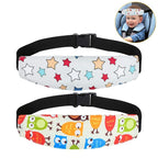 Baby Carseat Head Support,Car seat Straps Pillow Support Ban,Stroller Neck Relief Strap Headrest,Slumber Sling Sleep Positioner for Toddler Infants Child Children Kids(White Stars + Birds)
