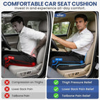 Car Seat Cushion for Driving, Driver Seat Pad with Honeycomb Message Dots - Ergonomic Auto Car Seat Pillow for Long Drives, Office Chair, Truck, Wheelchair - Coccyx & Lower Back Pain Relief - Black