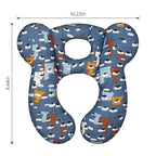 Baby Travel Pillow, Infant Kid's Cushion Soft and Skin Friendly for Car Seat, Pushchair and Stroller (Blue Bear)