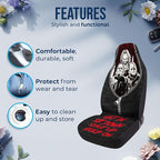 GENANY Horror Movie Car Seat Covers Set of 2, Scary Breathable Front Seat Covers for Truck Sedan SUV, Halloween Car Accessories, Horror Gift for Women Men