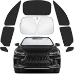 Car Window Shades for Lexus RX 2023-2025 Accessories - Full Set 8PCS Side Window Sunshades with Memory Frame & Blackout Fabric, Privacy UV Shield for Camping/Travel