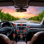 6 Pcs Rose Car Air Fresheners, Funny Rose Hanging Car Air Fresheners Long Lasting Cute Car Mirror Scented Hanging Car Decoration Ornaments Gift Interior Accessories for Men Women