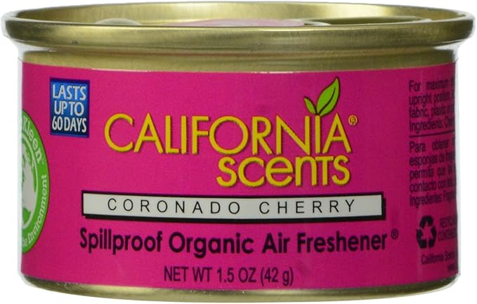 California Scents Spillproof Organic Air Fresheners, Coronado Cherry, 1.5 Ounce Cannister