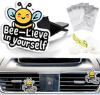 Cute Car Air Freshener Clips Bee Car Vent Clips Bee Cars Scents Cologne Air Conditioner Clip Auto Vent Interior Decoration Cars Accessories Bees Gifts for Men Women,Friends