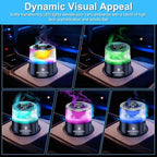 Smart Car Air Freshener with RGB Ambient Light & Starry Ceiling, Car Diffuser with Smart Spray Modes 4 Settings, 1600 Sprays USB-C Rechargeable, Auto On/Off, Built-in Battery, 3 Scents Refills (Black)