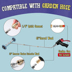 16 Inch Undercarriage Pressure Washer Attachment, Pressure Washer Undercarriage Cleaner, Under Car Washer Attachment with 3 Extension Wand, 4000 PSI