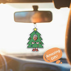 Custom Car Air Freshener - Double Sided Photo Personalized Smell Fresheners With Picture Text for Car Wardrobe Bathroom (Christmas Tree - 6pcs)
