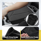 FIILINES Center Console Cover for Dodge RAM 1500 2500 3500 2009-2018 (Bucket Console Only), Armrest Cover Pad Cushion Seat Box Lid Protector RAM Accessories Armrest Cover Anti-Scratch Black