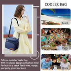 TuErcao Insulated Cooler Bag 6/24 Can Collapsible Leakproof Soft Sided Cooler for Car, Portable Foldable Small Ice Chest for Beach Camping Picnic Travel, 5/15qt Lunch Box for Men Work