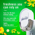 Febreze Plug-In Air Freshener, Odor-Fighting Scented Oil Starter Kit, Air Fresheners for Home, Bathroom and Kitchen, Long Lasting, Gain Original Scent, Warmer + 4 Refill, Multicolor