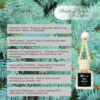 Blue Spruce Car Air Freshener – Set of 3 (10 ml Each) | Velvet gift bag Hanging Diffuser for Car, Closet & Office | Fresh Pine Forest Aroma, Handmade Long-Lasting Fragrance by Gift Paradise