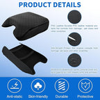 Nilight Center Console Cover Compatible with 2015-2020 Ford F150 2017-2022 F250 F350 F450 PVC Leather Armrest Cover for Car Middle Center Console Pad Car Armrest Box Cover(Bucket Seat Only) -Black