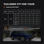 AOMSAZTO Car Seat Covers for Toyota RAV4 Limited XLE SE Platinum Adventure 2013 2014 2015 2016 2017 2018 (NOT for Hybrid) Custom Fit Faux Leather Full Set Black（2013-2018 Black）