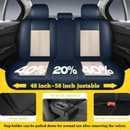 LINGVIDO Car Seat Covers Full Set (5 Seats) - Premium Perforated Nappa Leather, Waterproof Shield, Omni-Adapt Fit SUVs Sedans, Ultimate Family & Pet Protection