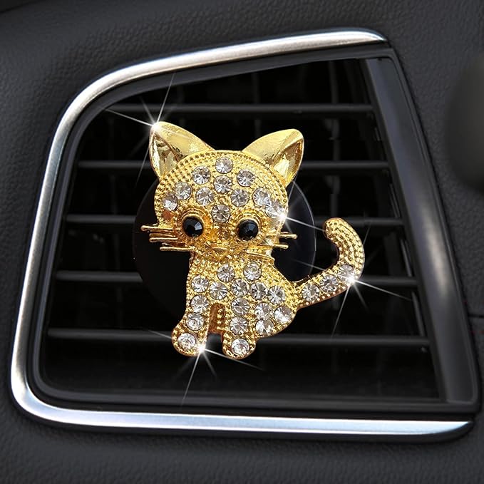 Bling Rhinestone Car Air Vent Clip,Dashboard Outlet Clip,Car Air Freshener Vent Clips,Car Air Conditioning Outlet Clip Decorative,Bling Car Accessories Car Interior Decoration Charm,Cute Car Decor