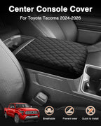 Shademax Custom for 2024 2025 Toyota Tacoma Center Console Cover Armrest Cover for Tacoma Accessories 2026 Armrest Cushion Pad Leather Middle Console Lids Cover Seat Box Protector Anti-Scratch