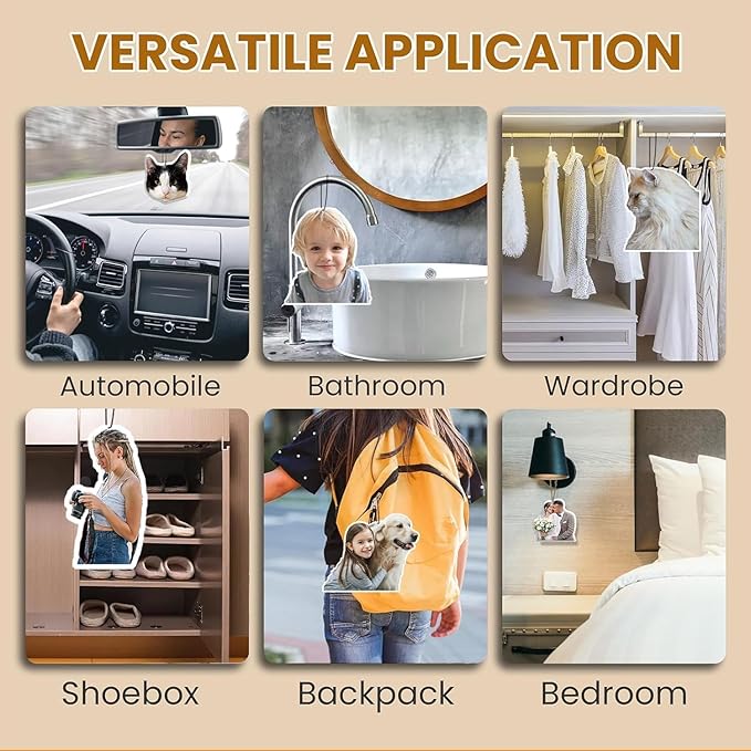 20/50/100Pcs Custom Car Air Freshener with Picture Photo Logo, Personalized Gifts for Men Personalized Air Freshener for Car Bulk Hanging Ornaments for Rear View Mirror. (20 Round)