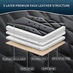 Seat Covers for Cars, Waterproof Seat Covers, Leather Car Seat Covers 2 Pack, Universal Seat Cushion Protector for Most Cars Black