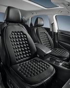 FREMONT AUTO Car Seat Cover Breathable Seat Protector- Made with Premium Polyester Fiber and Massage Magnet Bubble Cushion -Adjustable for Cars Truck SUV Vans, Airbag Compatible (Black 2PCS)