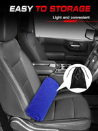 2-Pack 550g Waterproof Car Seat Cover Towel - Universal Anti-Slip Sweat Protection for Front Bucket Seats - Machine Washable Microfiber Protector for Gym, Yoga, Pets, Beach - Fits Cars, SUVs (Blue)