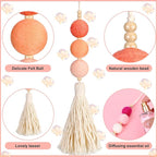 6 Pieces Felt Ball Car Diffuser Essential Oil Car Tassel Hanging Bead Aromatherapy Diffuser Colorful Charm Vent Clips Air Freshener for Decor(Bright Color)