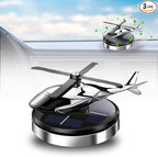 Car Air Freshener, Helicopter Solar Energy Rotating Aromatherapy Al Alloy Diffuser,Long-Lasting Fragrance, Interior Decoration Accessories Diffuser for Car and Home（Silver）
