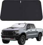 EcoNour Windshield Sunshade Compatible for Chevrolet Silverado 1500 2019-2024 2025 2026, Sun Visor for Front Windshield & Window Sun Shade Cover, UV Heat Blocker & Protector, Car Accessories