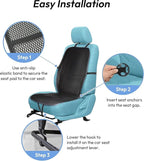 YUNZLAN Summer Cooling Ventilated Mesh Seat Cushion for Car,Universal Breathable Vented Seat Cover Fis Cars SUVs Trucks Vans Pickups for Driving Seat – 40.5" x 18" – Black