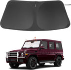 Windshield Sun Shade Custom Fit for 1990-2018 Mercedes Benz G W463 G550 G55 G63 G65 Accessories(Not for 2019-2021 Mercedes Benz G Class) Accessories Foldable Sunshade Keep Car Cooler