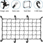 ARKSEN 600D PVC Waterproof Roof Cargo Bag with Lock, Nylon Net, Hitch Stabilizer, 2 Ratchet Straps for SUV, Truck, Van with/Without Rack