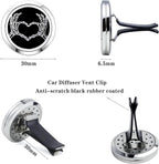 AZNECK Car Diffuser Vent Clips Aromatherapy Essential Oil Car Diffuser Vent Clip Air Freshener 10 Felt Pads Love Skull Hand Car Accessories for Women Gifts
