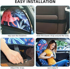 Waterproof Sweating Car Seat Cover for Post Gym Workout, Running, Swimming, Beach and Hiking, Universal Fit Non-Slip Bucket Seat Protector for Cars SUV Trucks, Machine Washable (Dinosaur)