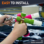 REALYOU Foam Cannon Dual-Connector Accessory, Pressure Washer Double Tip Attachment, Pressure Washer Accessories with 1/4" Quick Connect for Car Wash, 2 Adjustable Foam Cannon Pro