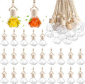 50 Pack Hanging Car Air Freshener Bottle Empty Essential Oil Diffuser Glass Bottles Perfume Aromatherapy Fragrance Pendant Diffuser Bottles Auto Ornaments Decor