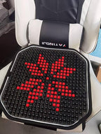 Thicken Car Beads Seat Cover, Cooling Seat Cover Wooden Bead Cool Cushion Mat, Large Black Red Wooden Beads Chair Cushion Pad for Home Office Gift for Husband Wife