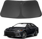 Windshield Sun Shade Custom Fit 2018-2024 Toyota Camry LE XLE Hybrid SE XSE Sedan Accessories Front Foldable Window Sunshade
