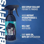 GYEON Cure Matte Redefined Hydrophobic Ceramic Spray Sealant for Matte Paint Vinyl PPF Vehicles with Silica Protection and Water Beading Long‑Lasting Matte Finish
