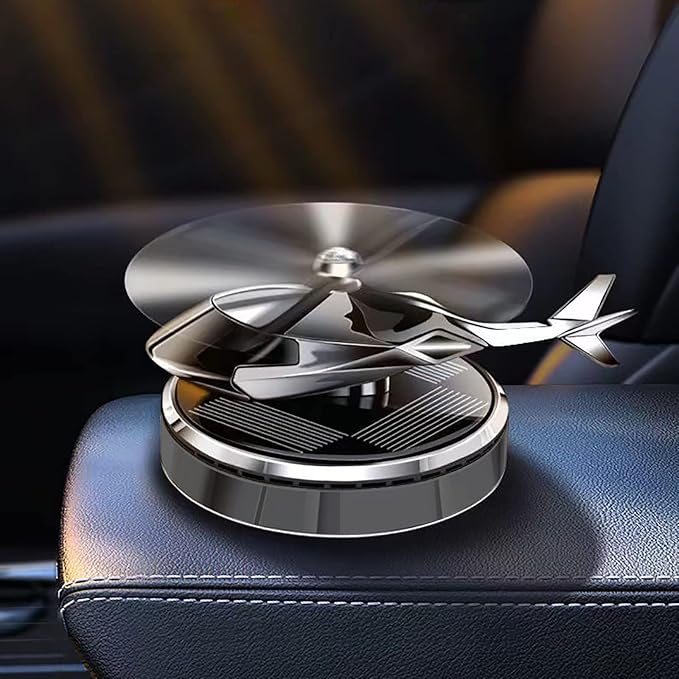 Helicopter Car Air Freshener Rotating Solar Car Freshener Airplane Car Perfume