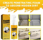 Car Interior Cleaner Foam – Multi-Surface Steering Wheel, Leather Seat & Dashboard Cleaner, 100ml | Enzyme-Powered Formula, Safe for All Surfaces, Quick Stain Removal (1 Pack)