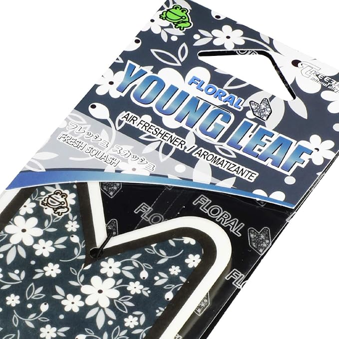 Auto Dynasty TreeFrog YLFS60 Paper Young Leaf Wakaba Hanging Air Freshener for Home Office Car In-Door, Fresh Squash Scent