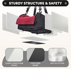 BurgeonNest Center Console Small Dog Car Seat - Portable Pet Cat Puppy Booster Armrest Carseat Up to 11lbs, Anti-Collapse Comfort Car Travel with Washable Fluffy Cushion and Pillow, Red